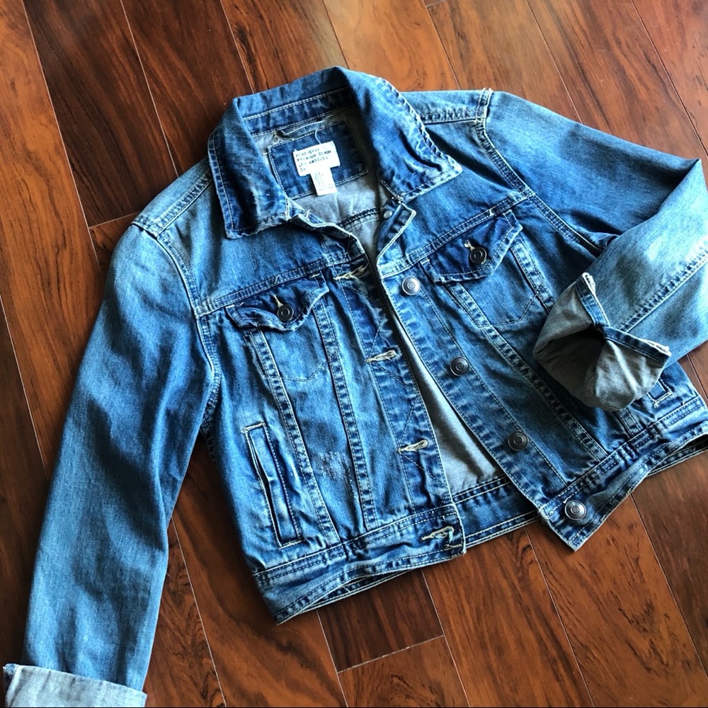 Forever 21 Distressed Jean/Denim Jacket